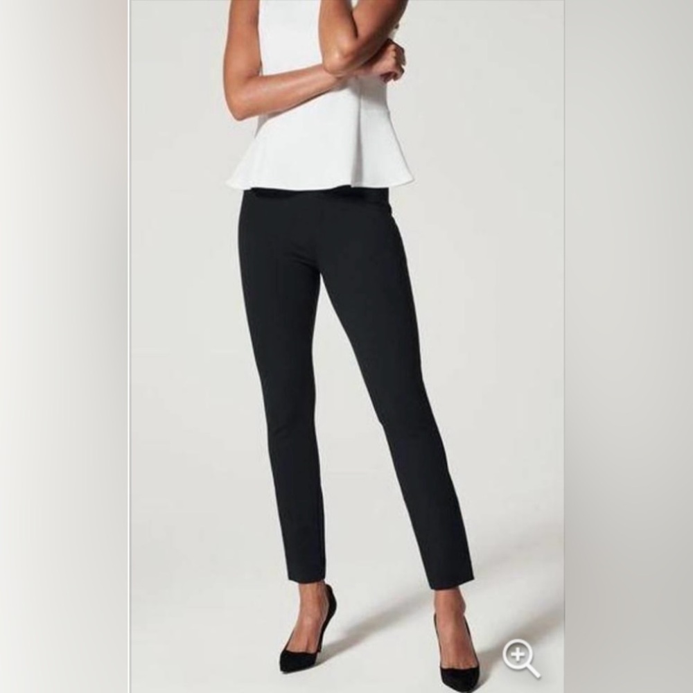 Spanx The Perfect Pant Ankle Backseam Skinny Slit Hem in Black